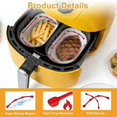 Magnets for Airfryer Baking Paper, 17.5 cm Long, Silicone Magnets, Airfryer Accessories, Magnetic Silicone Buckles for Hot Air Fryers Ninja, Philips, Cosori,MY SHOP,Magnets for Airfryer Baking Paper, 17.5 cm Long, Silicone Magnets, Airfryer Accessories, Magnetic Silicone Buckles for Hot Air Fryers Ninja, Philips, Cosori