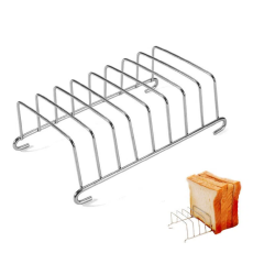 8 Slots Slice Toast Rack Holder, Stainless Steel Toast and Bread Rack​ Breakfast Carry erving Bread Loaf Stand, Rectangle Air Fryer Accessories,MY SHOP,8 Slots Slice Toast Rack Holder, Stainless Steel Toast and Bread Rack​ Breakfast Carry erving Bread Loaf Stand, Rectangle Air Fryer Accessories