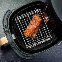 Air Fryer Rack Stainless Steel Oven Cooking Rack Barbecue Meat Drying Dishwasher Safe, comes with 5 Skewers,Rectangular Double Grill Holder, Heat Resistant and Easy to Clean,MY SHOP,Air Fryer Rack Stainless Steel Oven Cooking Rack Barbecue Meat Drying Dishwasher Safe, comes with 5 Skewers,Rectangular Double Grill Holder, Heat Resistant and Easy to Clean
