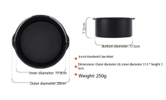 Cake Barrel, Universal Air Fryer Cake Barrel Tin Round Non-Stick Baking Mould Cake Baking Tray Air Fryer Accessories with Handle for Baking Cakes,Bread Baking Basket Black Round Pizza Pan (6/7/ 8 Inches),MY SHOP,Cake Barrel, Universal Air Fryer Cake Barrel Tin Round Non-Stick Baking Mould Cake Baking Tray Air Fryer Accessories with Handle for Baking Cakes,Bread Baking Basket Black Round Pizza Pan (6/7/ 8 Inches)
