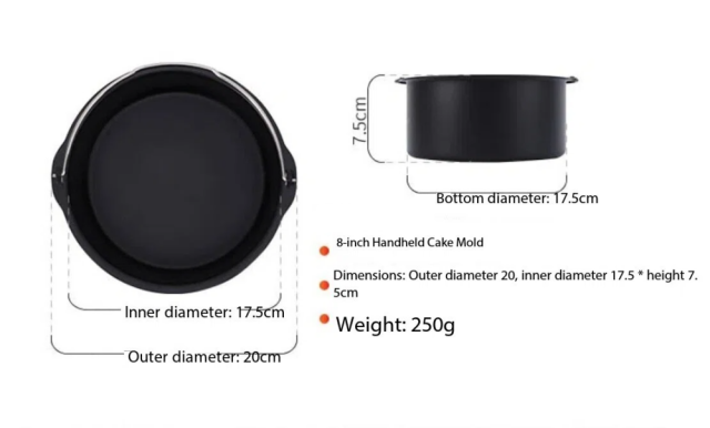 Cake Barrel, Universal Air Fryer Cake Barrel Tin Round Non-Stick Baking Mould Cake Baking Tray Air Fryer Accessories with Handle for Baking Cakes,Bread Baking Basket Black Round Pizza Pan (6/7/ 8 Inches),MY SHOP,Cake Barrel, Universal Air Fryer Cake Barrel Tin Round Non-Stick Baking Mould Cake Baking Tray Air Fryer Accessories with Handle for Baking Cakes,Bread Baking Basket Black Round Pizza Pan (6/7/ 8 Inches)