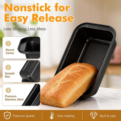 Amazon Basics Rectangular Nonstick Bread Loaf Pan for Baking Meatloaf with Even Heat Distribution, 15*7.5*6 cm,Bread baking pan, non-stick coated, carbon steel, toast and Other Sweets, Ninja Hot Air Fryers,MY SHOP,Amazon Basics Rectangular Nonstick Bread Loaf Pan for Baking Meatloaf with Even Heat Distribution, 15*7.5*6 cm,Bread baking pan, non-stick coated, carbon steel, toast and Other Sweets, Ninja Hot Air Fryers