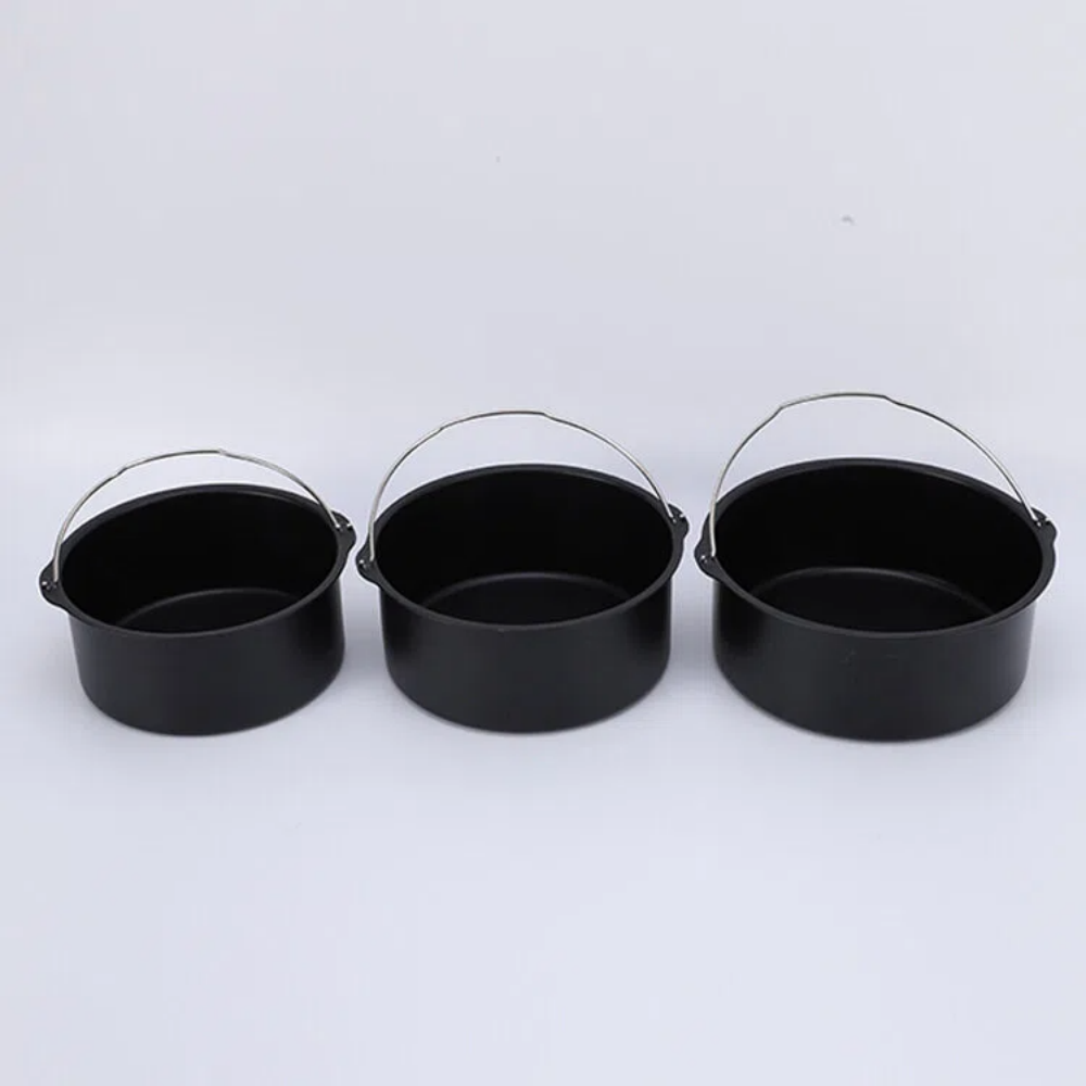 Cake Barrel, Universal Air Fryer Cake Barrel Tin Round Non-Stick Baking Mould Cake Baking Tray Air Fryer Accessories with Handle for Baking Cakes,Bread Baking Basket Black Round Pizza Pan (6/7/ 8 Inches),MY SHOP,Cake Barrel, Universal Air Fryer Cake Barrel Tin Round Non-Stick Baking Mould Cake Baking Tray Air Fryer Accessories with Handle for Baking Cakes,Bread Baking Basket Black Round Pizza Pan (6/7/ 8 Inches)