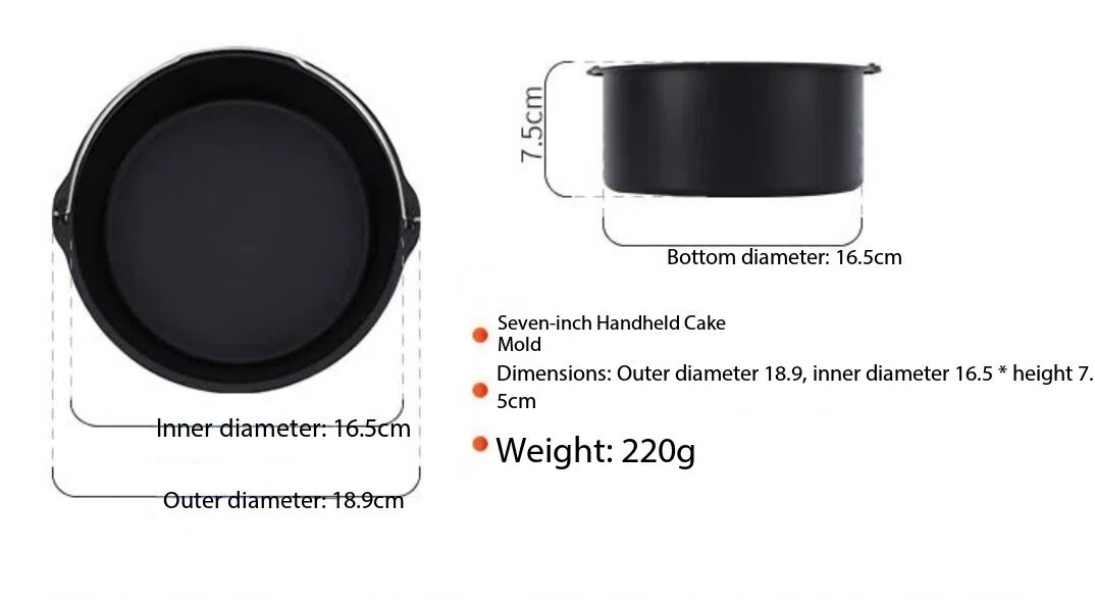 Cake Barrel, Universal Air Fryer Cake Barrel Tin Round Non-Stick Baking Mould Cake Baking Tray Air Fryer Accessories with Handle for Baking Cakes,Bread Baking Basket Black Round Pizza Pan (6/7/ 8 Inches),MY SHOP,Cake Barrel, Universal Air Fryer Cake Barrel Tin Round Non-Stick Baking Mould Cake Baking Tray Air Fryer Accessories with Handle for Baking Cakes,Bread Baking Basket Black Round Pizza Pan (6/7/ 8 Inches)