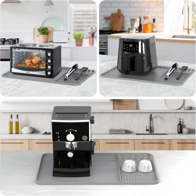 Silicone Heat Resistant Mats for Countertop,24x16 Inch Air Fryer Mat with Kitchen Accessories Holder Pad for Microwave/Oven,Compatible with Ninja/Cosori/Chefman/Toshiba,Kitchen Countertop Protector,MY SHOP,Silicone Heat Resistant Mats for Countertop,24x16 Inch Air Fryer Mat with Kitchen Accessories Holder Pad for Microwave/Oven,Compatible with Ninja/Cosori/Chefman/Toshiba,Kitchen Countertop Protector