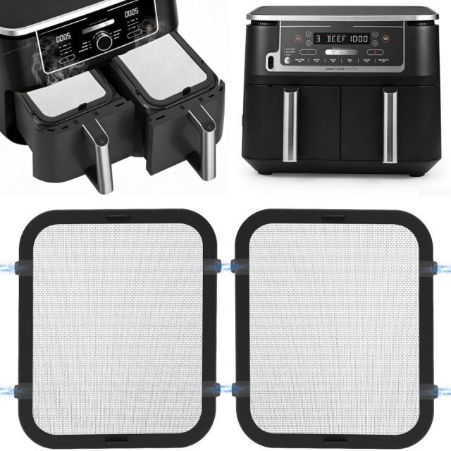 Stainless Steel Splash Guards Hot Air Fryer Accessories Compatible with Ninja Foodi Max Dual Zone AF400EU & AF451EU Airfryer, Fine Mesh Grease Splash Guard for Air Fryer with Silicone Exterior,MY SHOP,Stainless Steel Splash Guards Hot Air Fryer Accessories Compatible with Ninja Foodi Max Dual Zone AF400EU & AF451EU Airfryer, Fine Mesh Grease Splash Guard for Air Fryer with Silicone Exterior