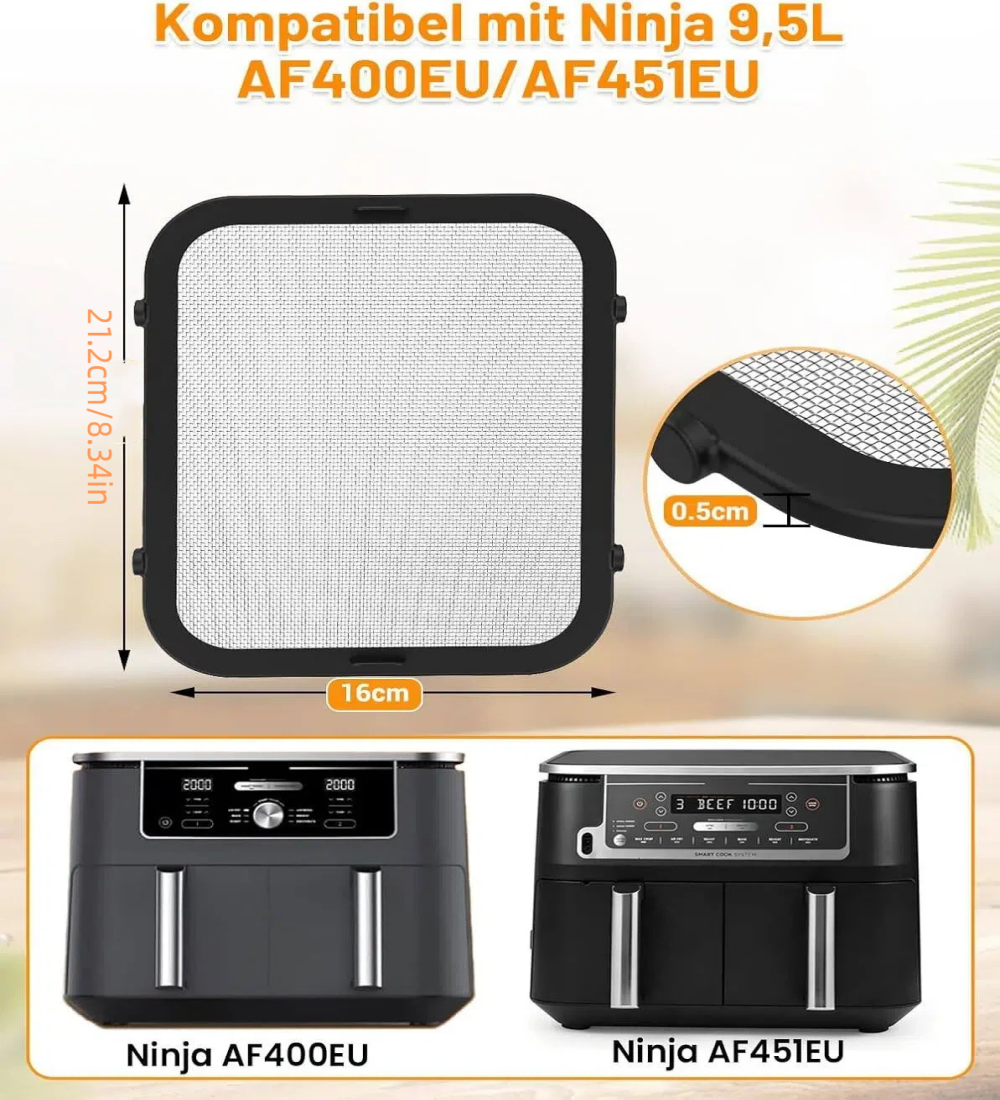 Stainless Steel Splash Guards Hot Air Fryer Accessories Compatible with Ninja Foodi Max Dual Zone AF400EU & AF451EU Airfryer, Fine Mesh Grease Splash Guard for Air Fryer with Silicone Exterior,MY SHOP,Stainless Steel Splash Guards Hot Air Fryer Accessories Compatible with Ninja Foodi Max Dual Zone AF400EU & AF451EU Airfryer, Fine Mesh Grease Splash Guard for Air Fryer with Silicone Exterior