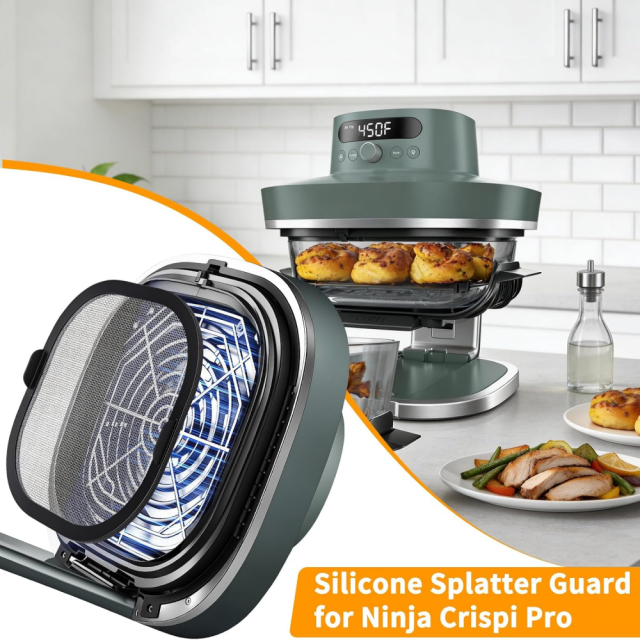 Stainless Steel Splatter Shield for Ninja Crispi Pro Air Fryer AS101 | Magnetic Splatter Screen for Ninja Crispi Pro Accessories Reusable Air Fryer Replacement Parts,MY SHOP,Stainless Steel Splatter Shield for Ninja Crispi Pro Air Fryer AS101 | Magnetic Splatter Screen for Ninja Crispi Pro Accessories Reusable Air Fryer Replacement Parts