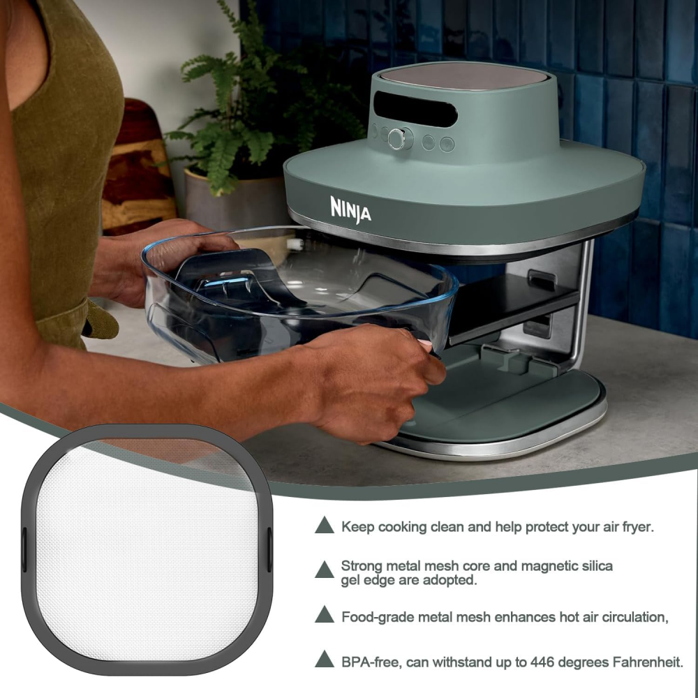 Stainless Steel Splatter Shield for Ninja Crispi Pro Air Fryer AS101 | Magnetic Splatter Screen for Ninja Crispi Pro Accessories Reusable Air Fryer Replacement Parts,MY SHOP,Stainless Steel Splatter Shield for Ninja Crispi Pro Air Fryer AS101 | Magnetic Splatter Screen for Ninja Crispi Pro Accessories Reusable Air Fryer Replacement Parts