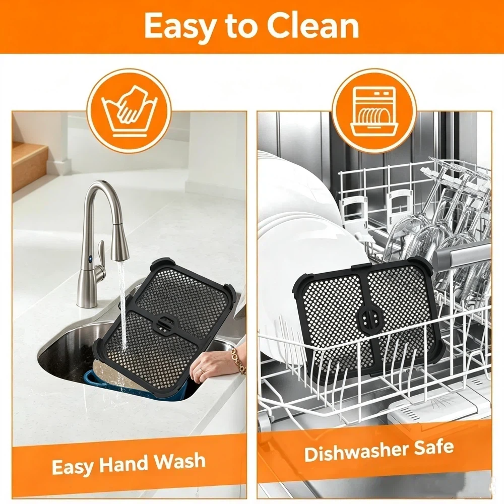 Hot Air Fryer Splash Guard for Ninja Foodi MAX Dual Zone 9.5 L AF400EU/ AF451/DZ401 | Reusable Airfryer Accessories for Ninja 9.5L AF400EU Grid Against Syringes,MY SHOP,Hot Air Fryer Splash Guard for Ninja Foodi MAX Dual Zone 9.5 L AF400EU/ AF451/DZ401 | Reusable Airfryer Accessories for Ninja 9.5L AF400EU Grid Against Syringes
