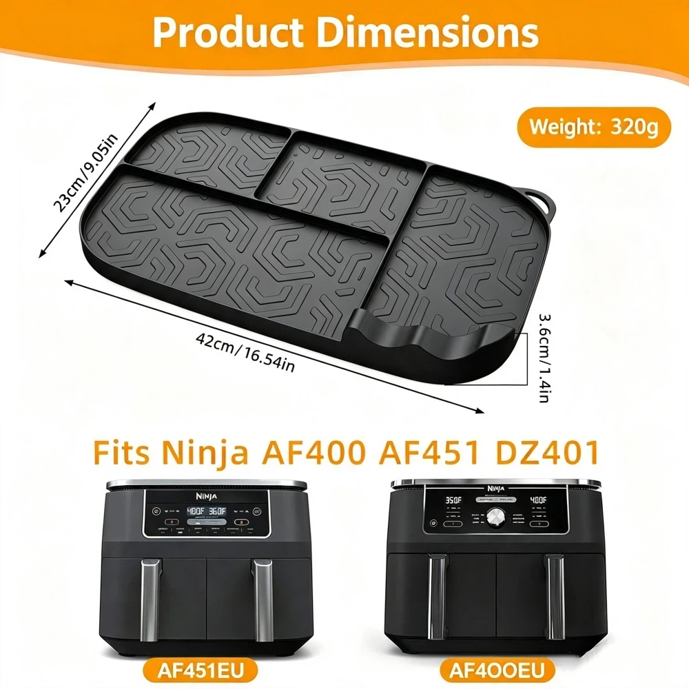 Hot Air Fryer Accessory for Ninja AF500EU DZ400EU AF400EU AF451EU | Airfryer Accessories Storage Rack Silicone Mat for Ninja Foodi Max Dual Zone Hot Air Fryer 9.5L-10.4L,MY SHOP,Hot Air Fryer Accessory for Ninja AF500EU DZ400EU AF400EU AF451EU | Airfryer Accessories Storage Rack Silicone Mat for Ninja Foodi Max Dual Zone Hot Air Fryer 9.5L-10.4L