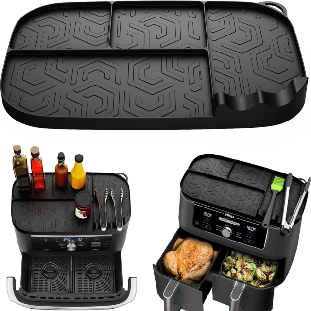 Hot Air Fryer Accessory for Ninja AF500EU DZ400EU AF400EU AF451EU | Airfryer Accessories Storage Rack Silicone Mat for Ninja Foodi Max Dual Zone Hot Air Fryer 9.5L-10.4L,MY SHOP,Hot Air Fryer Accessory for Ninja AF500EU DZ400EU AF400EU AF451EU | Airfryer Accessories Storage Rack Silicone Mat for Ninja Foodi Max Dual Zone Hot Air Fryer 9.5L-10.4L