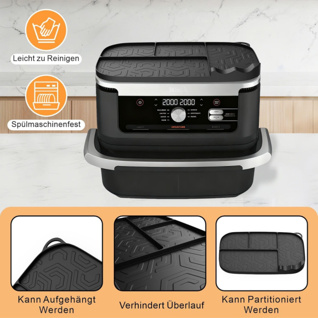 Hot Air Fryer Accessory for Ninja AF500EU DZ400EU AF400EU AF451EU | Airfryer Accessories Storage Rack Silicone Mat for Ninja Foodi Max Dual Zone Hot Air Fryer 9.5L-10.4L,MY SHOP,Hot Air Fryer Accessory for Ninja AF500EU DZ400EU AF400EU AF451EU | Airfryer Accessories Storage Rack Silicone Mat for Ninja Foodi Max Dual Zone Hot Air Fryer 9.5L-10.4L