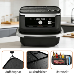 Hot Air Fryer Accessory for Ninja AF500EU DZ400EU AF400EU AF451EU | Airfryer Accessories Storage Rack Silicone Mat for Ninja Foodi Max Dual Zone Hot Air Fryer 9.5L-10.4L,MY SHOP,Hot Air Fryer Accessory for Ninja AF500EU DZ400EU AF400EU AF451EU | Airfryer Accessories Storage Rack Silicone Mat for Ninja Foodi Max Dual Zone Hot Air Fryer 9.5L-10.4L