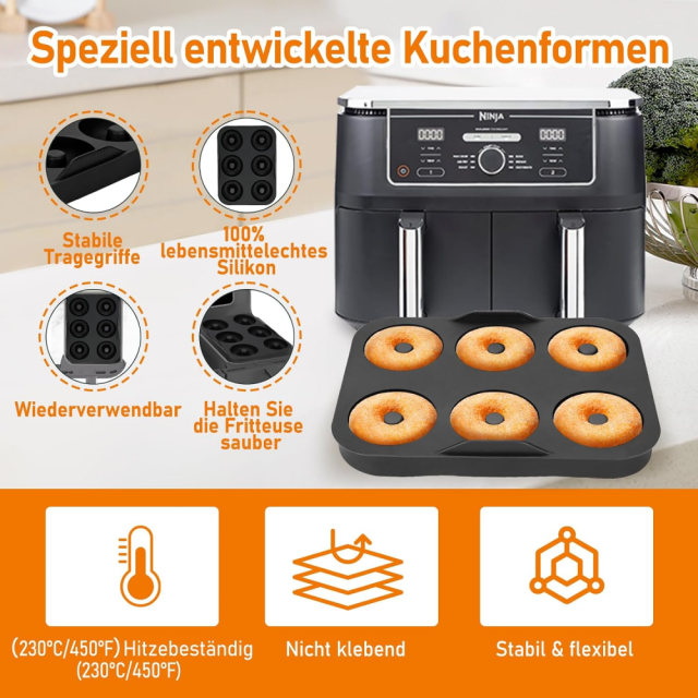 Mini Muffin Baking Mould for Hot Air Fryer | Compatible with AF400EU AF451EU AF500DE SL400EU Baking Mould for Cake Muffins and Desserts,MY SHOP,Mini Muffin Baking Mould for Hot Air Fryer | Compatible with AF400EU AF451EU AF500DE SL400EU Baking Mould for Cake Muffins and Desserts