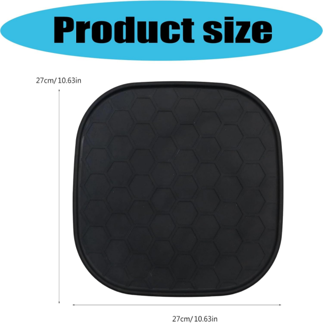 Heat Resistant Mat for Ninja Crispi Pro 6-in-1 Glass Air Fryer, Anti-slip Countertop Protector Silicone Mat Compatible with Ninja Crispi Pro Base, Dishwasher Safe, Grey & Black,MY SHOP,Heat Resistant Mat for Ninja Crispi Pro 6-in-1 Glass Air Fryer, Anti-slip Countertop Protector Silicone Mat Compatible with Ninja Crispi Pro Base, Dishwasher Safe, Grey & Black