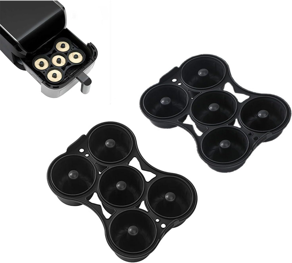 Silicone Air Fryer Donut Pan for Baking, 5-Cavity Donut Pans Nonstick | Donut Mold for Ninja 8QT-10QT Air Fryer, BPA-Free, Dishwasher Safe, Make Perfect Bagels and Cake Donuts,MY SHOP,Silicone Air Fryer Donut Pan for Baking, 5-Cavity Donut Pans Nonstick | Donut Mold for Ninja 8QT-10QT Air Fryer, BPA-Free, Dishwasher Safe, Make Perfect Bagels and Cake Donuts