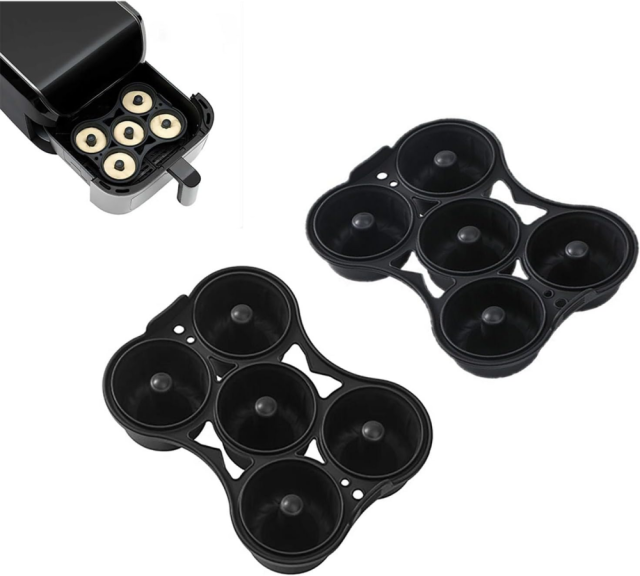 Silicone Air Fryer Donut Pan for Baking, 5-Cavity Donut Pans Nonstick | Donut Mold for Ninja 8QT-10QT Air Fryer, BPA-Free, Dishwasher Safe, Make Perfect Bagels and Cake Donuts,MY SHOP,Silicone Air Fryer Donut Pan for Baking, 5-Cavity Donut Pans Nonstick | Donut Mold for Ninja 8QT-10QT Air Fryer, BPA-Free, Dishwasher Safe, Make Perfect Bagels and Cake Donuts