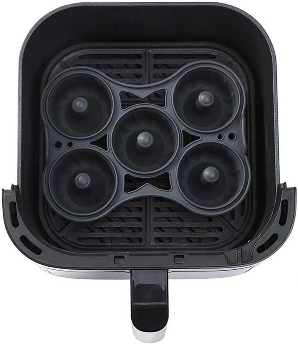 Silicone Air Fryer Donut Pan for Baking, 5-Cavity Donut Pans Nonstick | Donut Mold for Ninja 8QT-10QT Air Fryer, BPA-Free, Dishwasher Safe, Make Perfect Bagels and Cake Donuts,MY SHOP,Silicone Air Fryer Donut Pan for Baking, 5-Cavity Donut Pans Nonstick | Donut Mold for Ninja 8QT-10QT Air Fryer, BPA-Free, Dishwasher Safe, Make Perfect Bagels and Cake Donuts