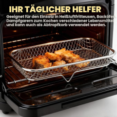8 inch Square Air Fryer Rack Stainless Steel 2 Tier Stackable Dehydrator Racks Bacon Accessories for Ninja, Oven, Double Drawer Air Fryer Basket Grill Rack, Ninja Foodi Grill,MY SHOP,8 inch Square Air Fryer Rack Stainless Steel 2 Tier Stackable Dehydrator Racks Bacon Accessories for Ninja, Oven, Double Drawer Air Fryer Basket Grill Rack, Ninja Foodi Grill