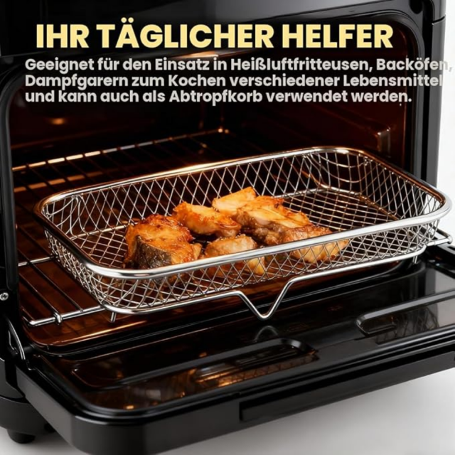 8 inch Square Air Fryer Rack Stainless Steel 2 Tier Stackable Dehydrator Racks Bacon Accessories for Ninja, Oven, Double Drawer Air Fryer Basket Grill Rack, Ninja Foodi Grill,MY SHOP,8 inch Square Air Fryer Rack Stainless Steel 2 Tier Stackable Dehydrator Racks Bacon Accessories for Ninja, Oven, Double Drawer Air Fryer Basket Grill Rack, Ninja Foodi Grill