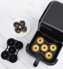 Silicone Air Fryer Donut Pan for Baking, 5-Cavity Donut Pans Nonstick | Donut Mold for Ninja 8QT-10QT Air Fryer, BPA-Free, Dishwasher Safe, Make Perfect Bagels and Cake Donuts,MY SHOP,Silicone Air Fryer Donut Pan for Baking, 5-Cavity Donut Pans Nonstick | Donut Mold for Ninja 8QT-10QT Air Fryer, BPA-Free, Dishwasher Safe, Make Perfect Bagels and Cake Donuts
