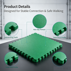 7mm Dot Pattern Interlocking PVC Floor Tile 500x500mm Injection Molded Non Slip Garage Workshop Plastic Flooring,YiDong Plastic,7mm Dot Pattern Interlocking PVC Floor Tile 500x500mm Injection Molded Non Slip Garage Workshop Plastic Flooring