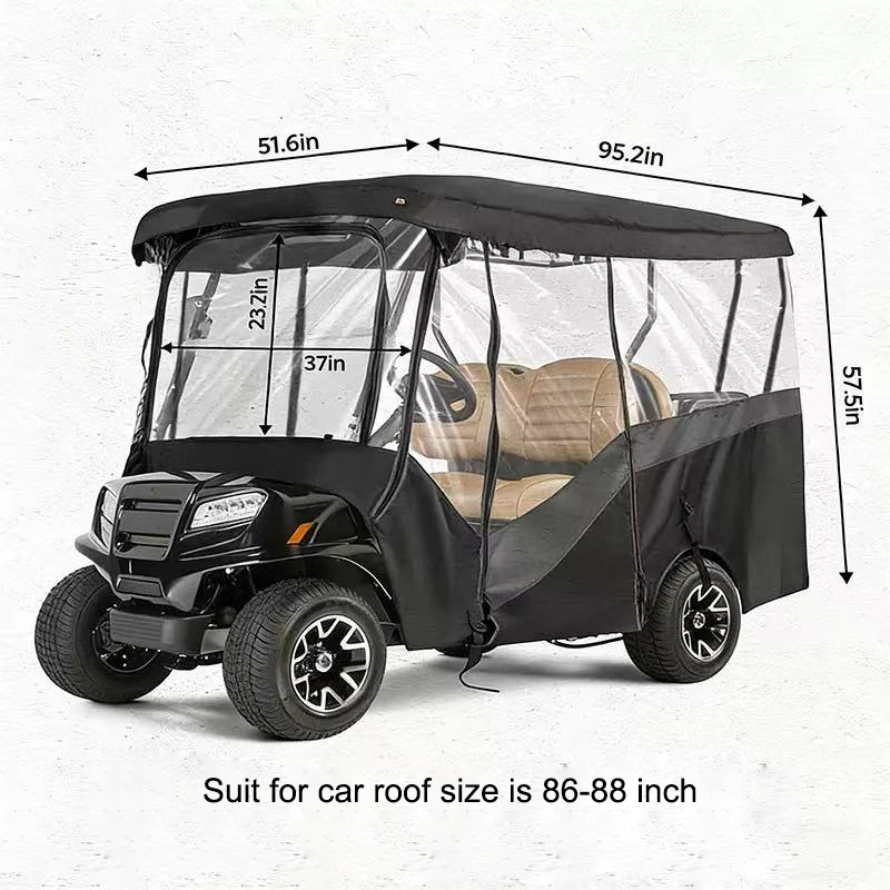 Thick transparent  2-seater 4-seater 6-seater Golf Cart Cover Compatible With YAMAHA EZGO Club Car Precedent,Kaquanfei,Thick transparent  2-seater 4-seater 6-seater Golf Cart Cover Compatible With YAMAHA EZGO Club Car Precedent