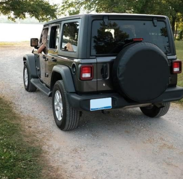 Spare Tire Cover, Black Wheel Cover Waterproof PVC Leather Dust-Proof Universal Fit for Jeep, Trailer, RV, SUV, Camper and Vehicle (18 Inch),Kaquanfei,Spare Tire Cover, Black Wheel Cover Waterproof PVC Leather Dust-Proof Universal Fit for Jeep, Trailer, RV, SUV, Camper and Vehicle (18 Inch)