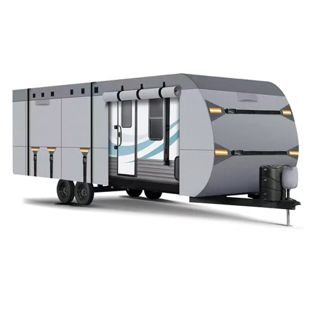 Motorhome Cover  Caravan Cover 20-22ft, 300D 4 Layer Waterproof Windproof Anti-UV Soft Interior Travel Trailer RV Camper Motorhome Cover with Reflective Strips & Carry Bag,Kaquanfei,Motorhome Cover  Caravan Cover 20-22ft, 300D 4 Layer Waterproof Windproof Anti-UV Soft Interior Travel Trailer RV Camper Motorhome Cover with Reflective Strips & Carry Bag