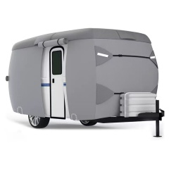 Motorhome Cover  Caravan Cover 20-22ft, 300D 4 Layer Waterproof Windproof Anti-UV Soft Interior Travel Trailer RV Camper Motorhome Cover with Reflective Strips & Carry Bag,Kaquanfei,Motorhome Cover  Caravan Cover 20-22ft, 300D 4 Layer Waterproof Windproof Anti-UV Soft Interior Travel Trailer RV Camper Motorhome Cover with Reflective Strips & Carry Bag