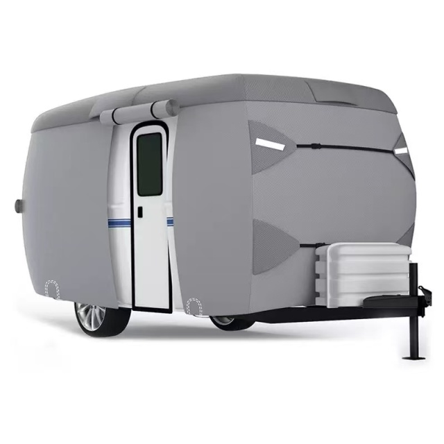 Motorhome Cover  Caravan Cover 20-22ft, 300D 4 Layer Waterproof Windproof Anti-UV Soft Interior Travel Trailer RV Camper Motorhome Cover with Reflective Strips & Carry Bag,Kaquanfei,Motorhome Cover  Caravan Cover 20-22ft, 300D 4 Layer Waterproof Windproof Anti-UV Soft Interior Travel Trailer RV Camper Motorhome Cover with Reflective Strips & Carry Bag
