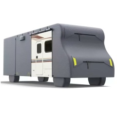 Motorhome Cover  Caravan Cover 20-22ft, 300D 4 Layer Waterproof Windproof Anti-UV Soft Interior Travel Trailer RV Camper Motorhome Cover with Reflective Strips & Carry Bag,Kaquanfei,Motorhome Cover  Caravan Cover 20-22ft, 300D 4 Layer Waterproof Windproof Anti-UV Soft Interior Travel Trailer RV Camper Motorhome Cover with Reflective Strips & Carry Bag