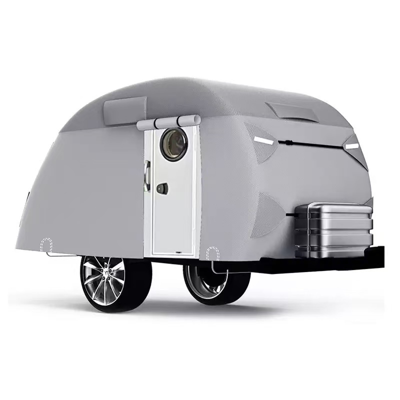 Motorhome Cover  Caravan Cover 20-22ft, 300D 4 Layer Waterproof Windproof Anti-UV Soft Interior Travel Trailer RV Camper Motorhome Cover with Reflective Strips & Carry Bag,Kaquanfei,Motorhome Cover  Caravan Cover 20-22ft, 300D 4 Layer Waterproof Windproof Anti-UV Soft Interior Travel Trailer RV Camper Motorhome Cover with Reflective Strips & Carry Bag