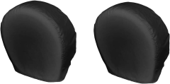 Explore Land Tire Cover for RV Motorhome Camper Travel Trailer Truck Jeep SUV Tough Vinyl Wheel Protector Universal Fit, 2 Pack M (Fits Tire Diameters 26''-28.75'') Black,Kaquanfei,RV Ground Wheel Covers
