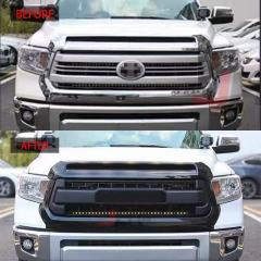 TRD Style Front Bumper Grill and Hood Trim for 2014-2021 Toyota Tundra, Made of ABS Material,Kaquanfei,TRD Style Front Bumper Grill and Hood Trim for 2014-2021 Toyota Tundra, Made of ABS Material