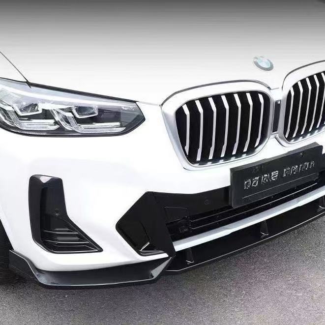 Front bumper lip for BMW X3 G01 (22-24 models) Sports Line, 3-piece, ABS material,Kaquanfei,Front bumper lip for BMW X3 G01 (22-24 models) Sports Line, 3-piece, ABS material