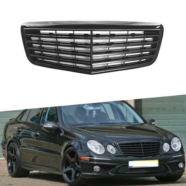 Suitable for 2006-2008 E-Class W211 Gloss Black OE Style Grille Replacement, Made of ABS Material,Kaquanfei,Suitable for 2006-2008 E-Class W211 Gloss Black OE Style Grille Replacement, Made of ABS Material