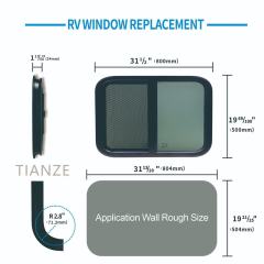 RV American-style camper windows, camping windows, sliding windows with mesh screens, available in various specifications,Kaquanfei,RV American-style camper windows, camping windows, sliding windows with mesh screens, available in various specifications
