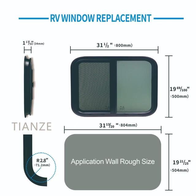 RV American-style camper windows, camping windows, sliding windows with mesh screens, available in various specifications,Kaquanfei,RV American-style camper windows, camping windows, sliding windows with mesh screens, available in various specifications