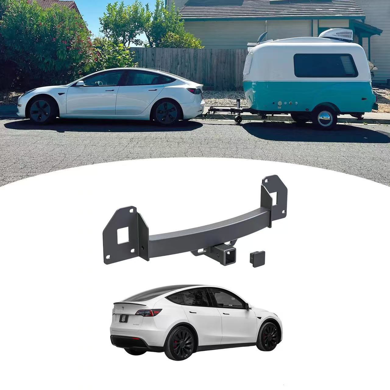 Trailer hitch for Tesla Model Y, suitable for towing RV, with American square hole modification trailer ball,Kaquanfei,Trailer hitch for Tesla Model Y, suitable for towing RV, with American square hole modification trailer ball