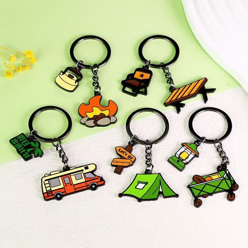 Camping Gear Metal SmallTent RV Outdoor Keychain,Kaquanfei,Tent RV Outdoor Key chain