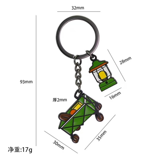 Camping Gear Metal SmallTent RV Outdoor Keychain,Kaquanfei,Tent RV Outdoor Key chain