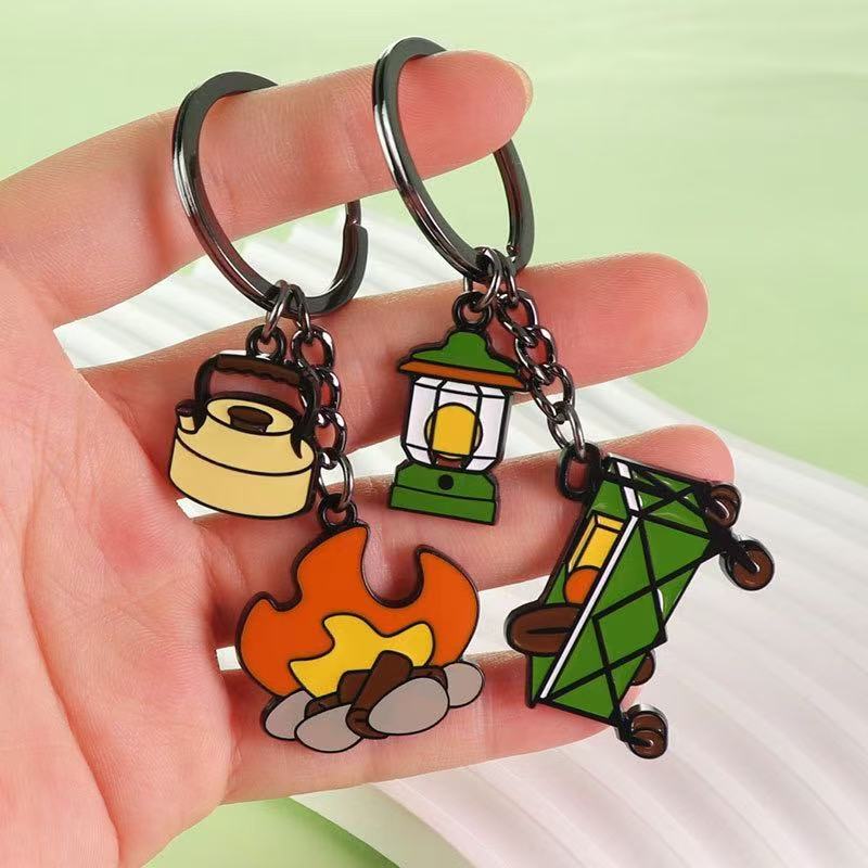 Camping Gear Metal SmallTent RV Outdoor Keychain,Kaquanfei,Tent RV Outdoor Key chain