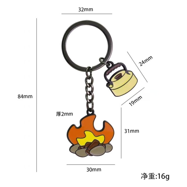 Camping Gear Metal SmallTent RV Outdoor Keychain,Kaquanfei,Tent RV Outdoor Key chain