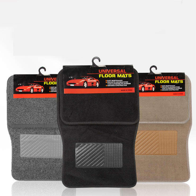 Set of 4 Universal Car Floor Mats PVC Flocking Factory Wholesale Car Floor Carpets,Kaquanfei,Set of 4 Universal Car Floor Mats