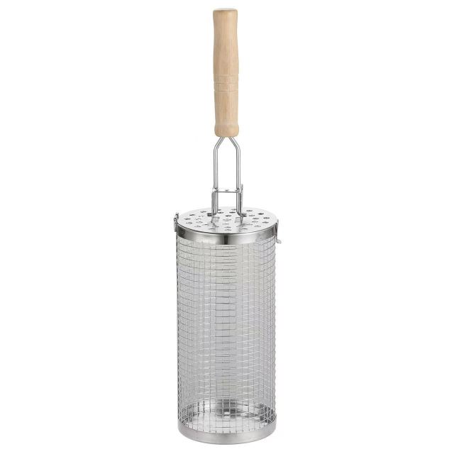 lindrical Rotating BBQ Grill with Wooden Handle, Stainless Steel Portable Rolling Outdoor Camping Grilling Grid,Kaquanfei,lindrical Rotating BBQ Grill with Wooden Handle,