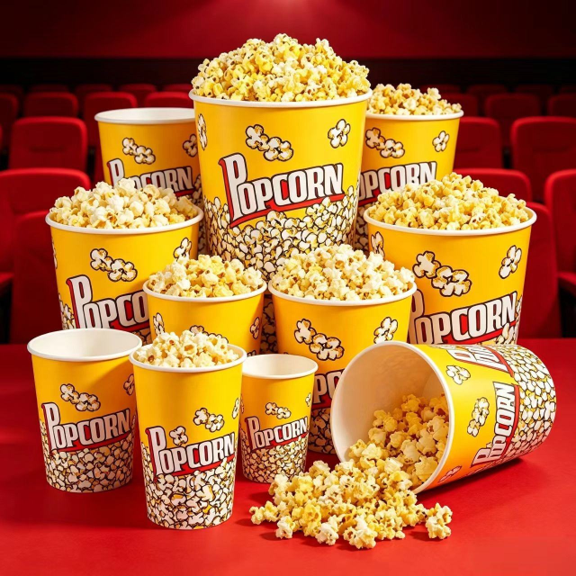 Eco-friendly Food Grade Disposable Striped Popcorn Boxes Popcorn for Movie Night Birthday Party Supplies Custom,Kaquanfei,Striped Popcorn Boxes Popcorn for Movie Night Birthday Party
