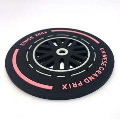 Custom Multi-color Wheel PVC Resin Cup Coasters Soft Rubber Heat Insulating Pads,Kaquanfei,Custom Multi-color Wheel PVC Resin Cup Coasters