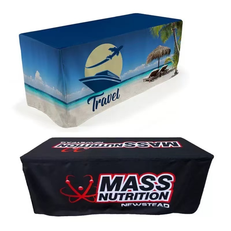 Promotion Custom 4ft/6ft/8ft Table Cloths Fitted Table Cover Dye Sublimation 8ft Stretched Tablecloth Trade Show Table Covers,Kaquanfei,4ft/6ft/8ft Stretched Tablecloth Trade Show Table Covers